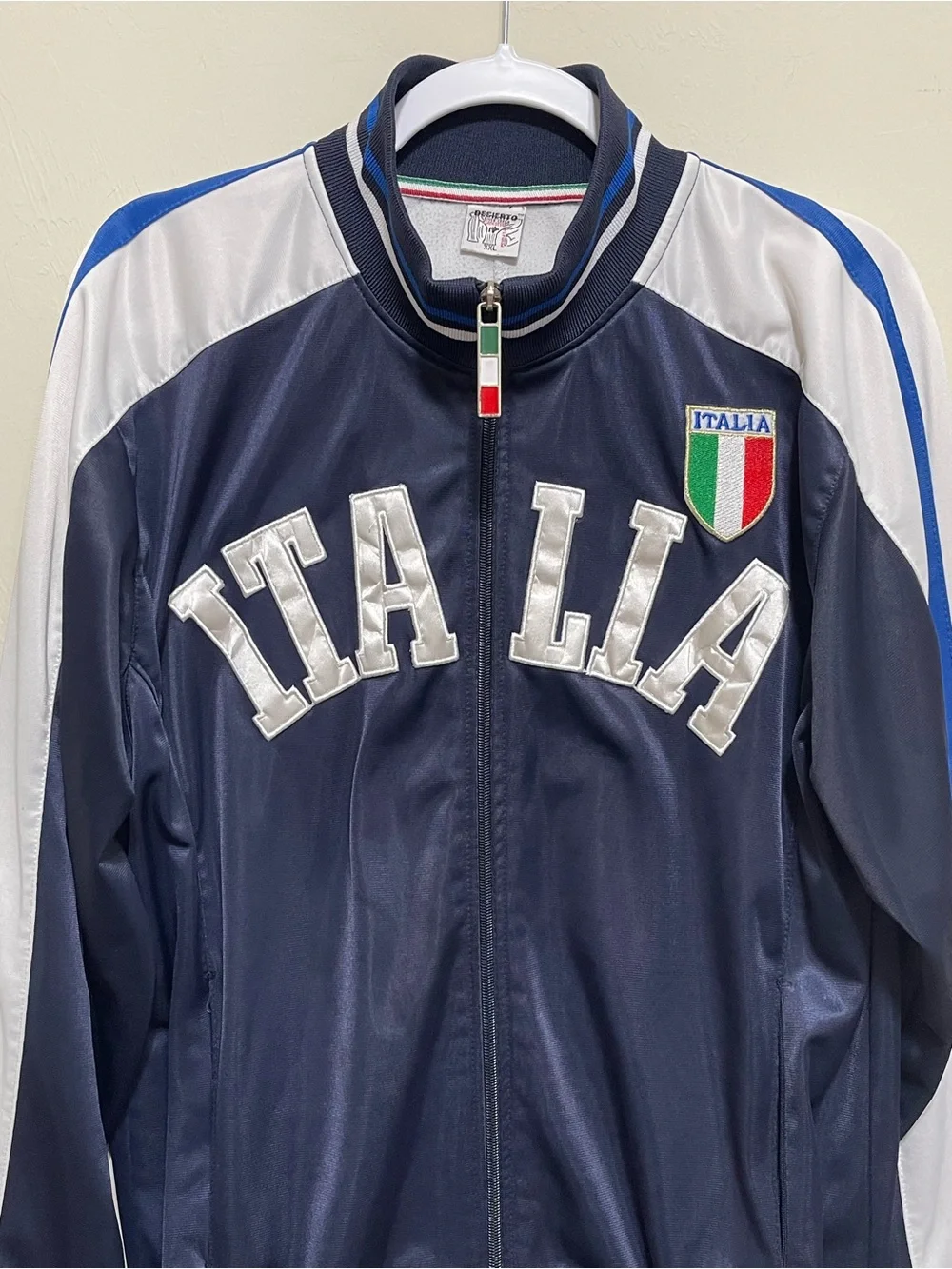 ITALIA Desierto Track Jacket Zip Up Soccer Futbol Crest Logo 90s Y2K Men XXL